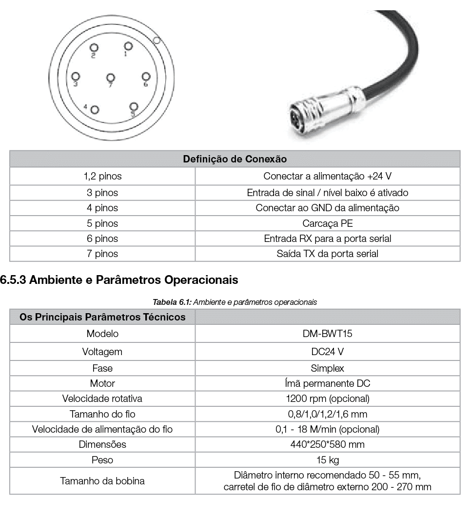   6 5 3 Ambiente e Parâmetros Operacionais Tabela 6 1: Ambiente e parâmetros operacionais   